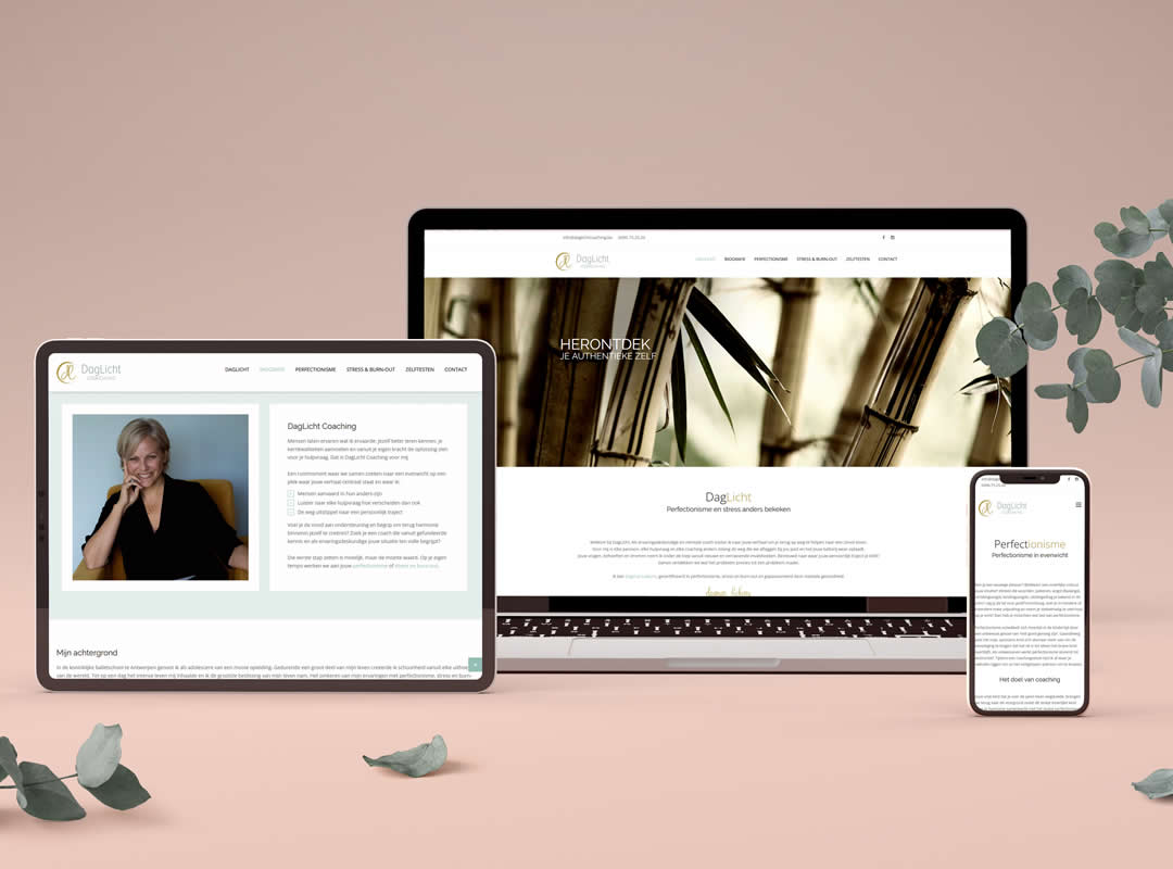 Portfolio van creApen. SEO-copywriter Antwerpen voor website van DagLicht Coaching van Dagmar Liekens uit Merendree, Oost Vlaanderen