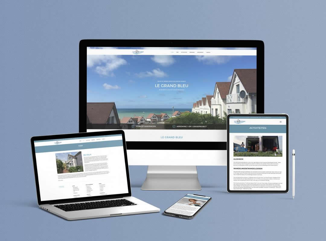 Portfolio van SEO-copywriter uit Wuustwezel bij Antwerpen voor website en sociale media le grand bleu sauvage uit Frankrijk.