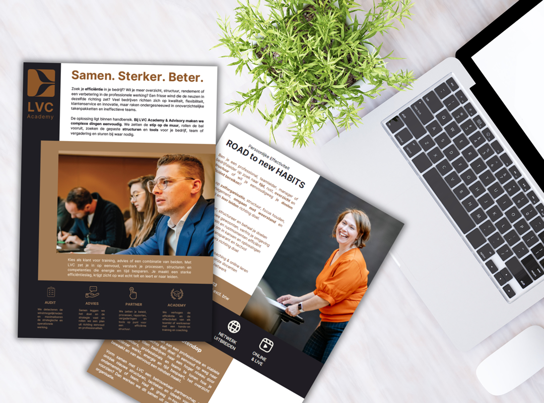 Duidelijke en efficiënte productfiche met originele teksten voor LVC Academy and Advisory uit Brasschaat 
