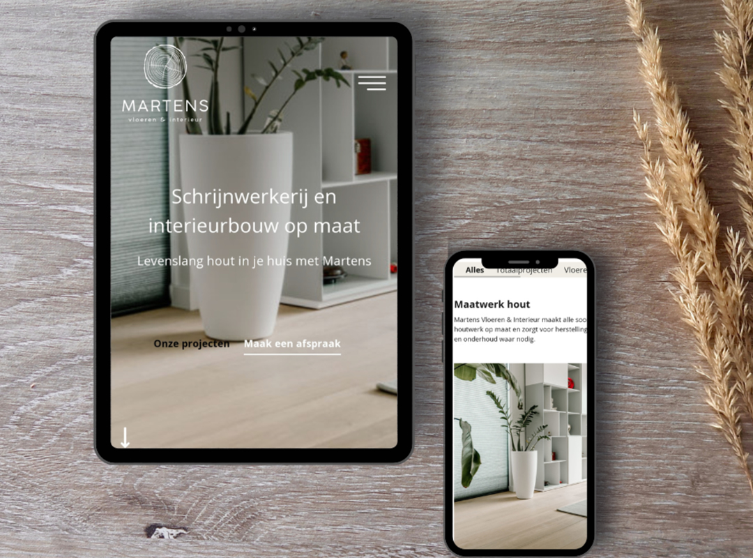 SEO-optimalisatie van website van Martens Vloeren en Interieur uit Hoogstraten door creApen